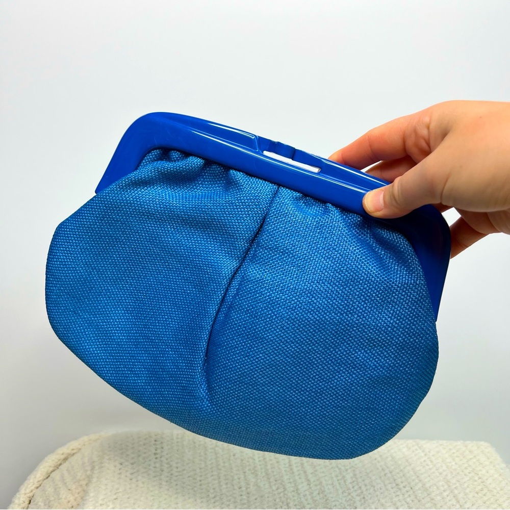 Vintage Miller & Rhoads blue clutch